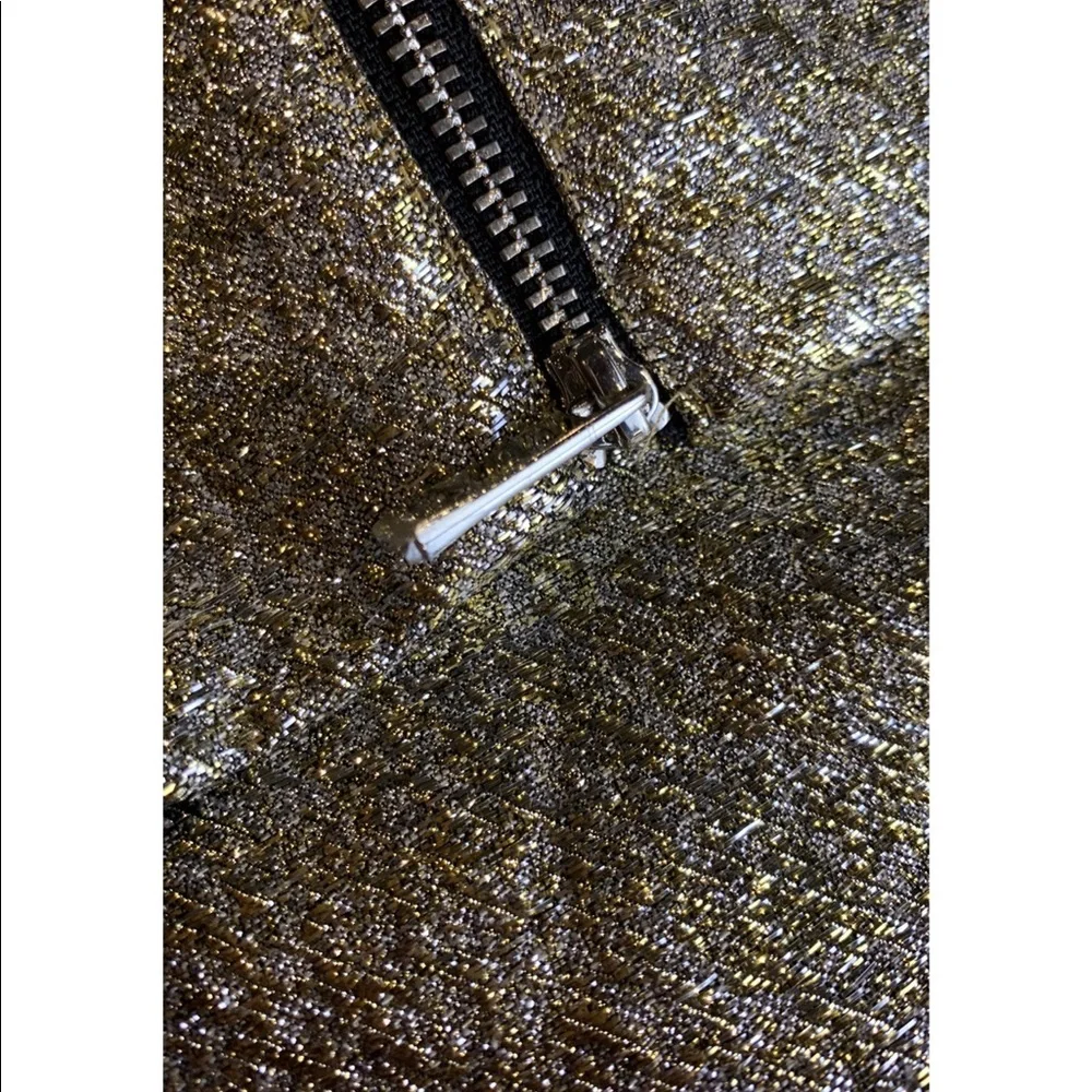 1.State Gold Silver Metallic Short Sleeveless Mini Cocktail Party Dress Women XL - Picture 6 of 12